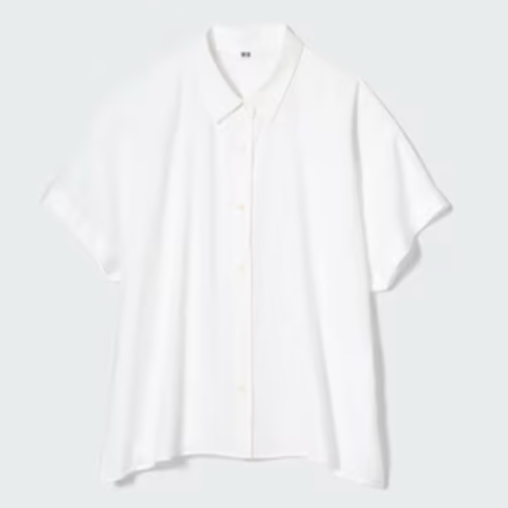 Uniqlo Rayon Short Sleeve Blouse